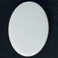 Oval Porcelain Cabochon - 18mm x 25mm - glazed on front only