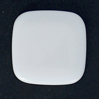 Rounded Square Porcelain Cabochon - 25mm - glazed on front only