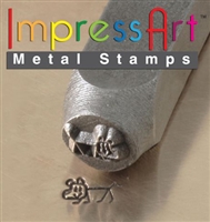 Dog-Stick Figure 6mm Stamp