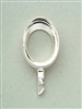 Silver (SV980) 10x14mm Oval Bezel Setting 5pcs