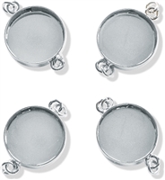 Lisa Pavelka Round Links Bezels - Silver Color
