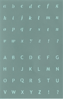 Stencil Sheet Pattern G - Alphabet - 1pc