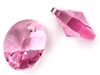 Swarovski 12mm Rose Oval Pendant 24pc