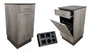 La Carte Barber Styling Cabinet with Tip-Out Tool Panel