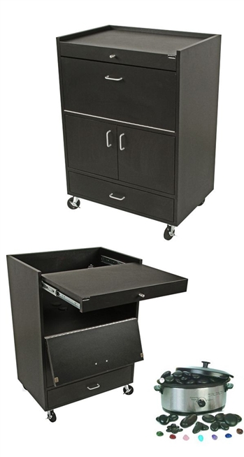 Hot Towel Cabi/Stone Heater Cart