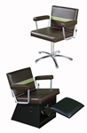 Taress Lever-Control Shampoo Chair with Kickout Legrest