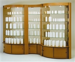 Array Curved Retail Display Cabinet w/ Storage