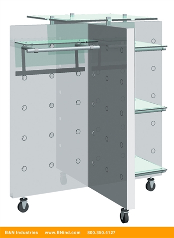 Pog System 4 Way Retail Fixture