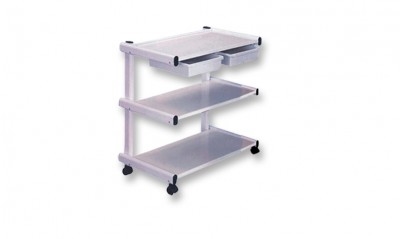 3-Shelf Metal Trolley w/ Drawers