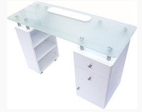 Glass Top Nail Table