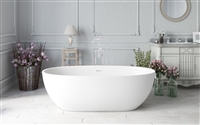 Aquatica Corelia White Freestanding Solid Surface Bathtub