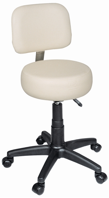 Stool with Back Cushion and Foot Ring