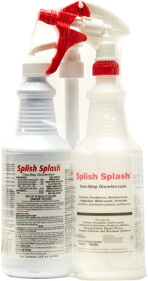 One Step Disinfectant by Splish Splash, 32 oz Combo Pack