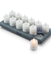 Hollowick v12 Series Rechargeable Tea Lights - 12 Pack