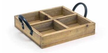 Asheville Series - 6.75" Square Rustic Wood Holder