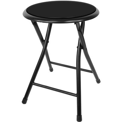 Folding Stool 18" in Black