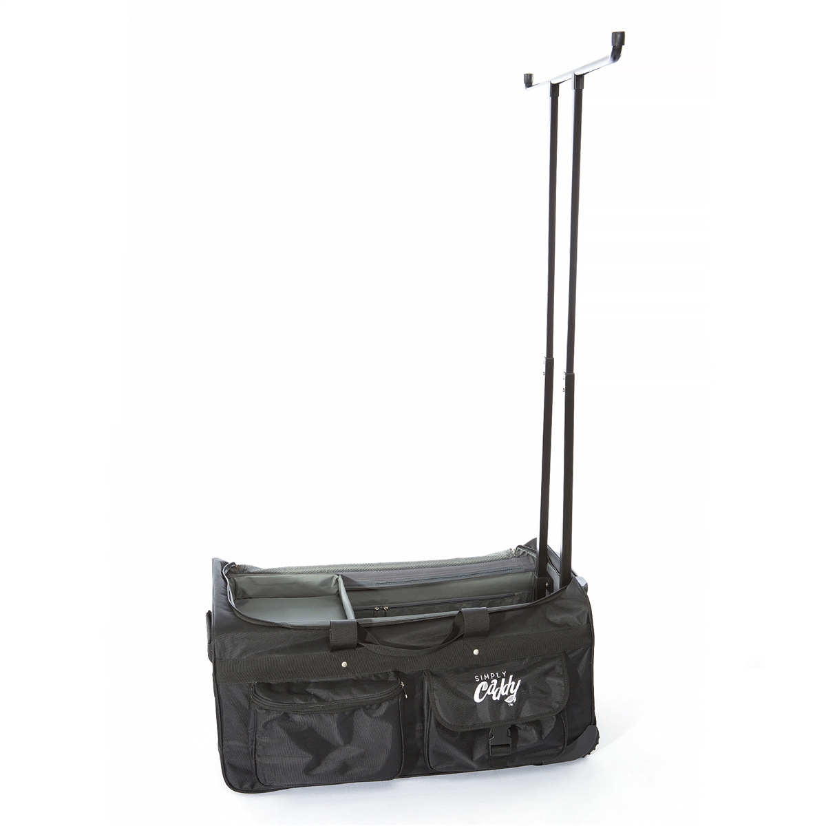 The Caddy - Pink. Dance organization from Simply Caddy. Dance case with a  garment rack and it has wheels. Better than a bag or duffel because the  outside is durable hard plastic