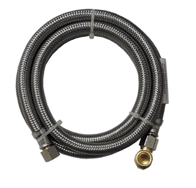 1405DWSS12 1/2" Comp X 3/8" Comp 60" Stainless Steel Hose For Dishwasher