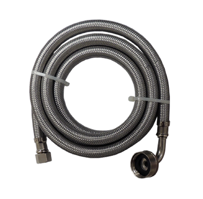1405EDWSS 3/8" Comp X 3/4" Comp ELB 60" Stainless Steel Hose For Dishwashers