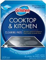 GC0608T Cooktop & Kitchen Cleaning, 8 Large/16 Small Pads, White