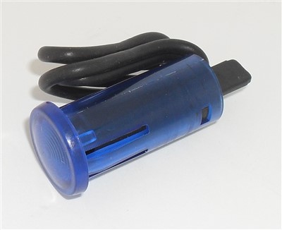 BLUE Panel lamp with leads, push in, 12.5mm, 12VDC