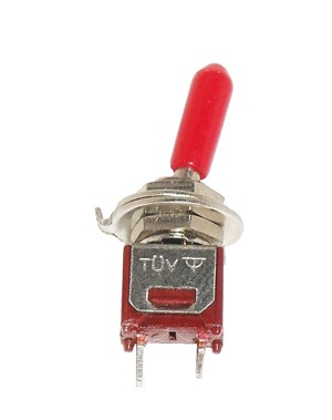SPST ON/OFF Subminiature with red handle Toggle Switch Mini