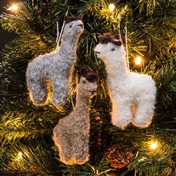 RF530A Fuzzy Alpaca Ornament