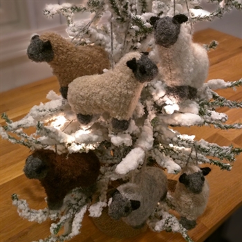 RF530S Fuzzy Sheep Ornament