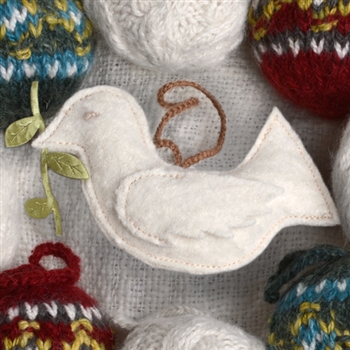 CLEARANCE: RF590 Felt Peace Dove Ornament