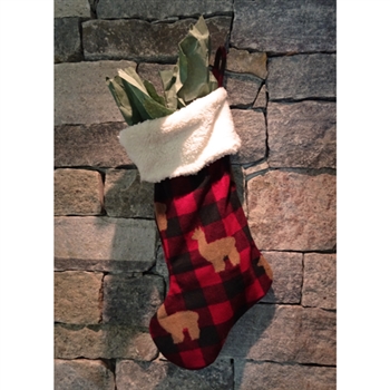 SANTA SALE! RF623 Lodge Plaid Christmas Stocking