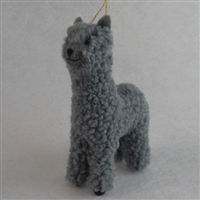 RF670G Felt & Faux Ornament - Alpaca / Grey