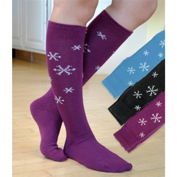 BLAST FROM THE PAST: RK396 Scattered Snowflake Knee Sock