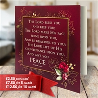 "The Blessing" Greetings Card Numbers 6:24-26