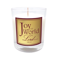 GLIMMER OF HOPE Scripture Candle "Joy to the World" - Cedar & Balsam