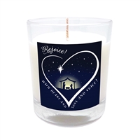 GLIMMER OF HOPE Scripture Candle "Rejoice!" - Frankincense & Myrrh