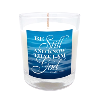 GLIMMER OF HOPE Scripture Candle "Be Still..." - Sticky Fig