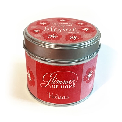 "Her children rise up and call her blessed" Candle Tin - Hibiscus fragrance