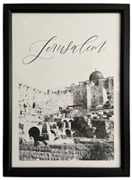 Jerusalem Ink Art - Ruins of the Ophel walls