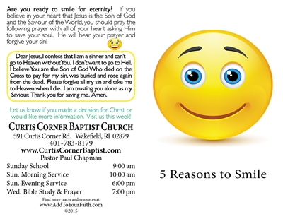 5 Reasons to Smile Gospel Tract