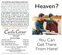 Heaven?  You Can Get There From Here - Custom Tract