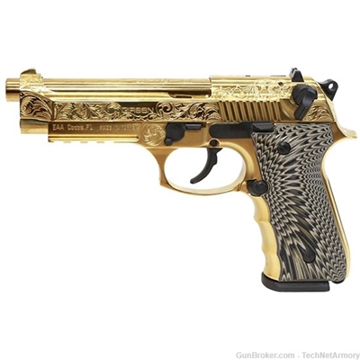 EAA Girsan REGARD MC DELUXE 9MM 4.9" 18+1 GOLD ENGRAVED 390088 EZ PAY $64 SALE!