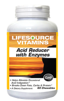 Acid Reducer with Enzymes - 60 Lozenges - Heartburn