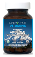 Acid CALM with DGL and Botanicals - 60 Chewable Tablets - Heartburn - Peppermint
