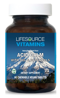 Acid CALM with DGL and Botanicals - 60 Chewable Tablets - Heartburn - Peppermint