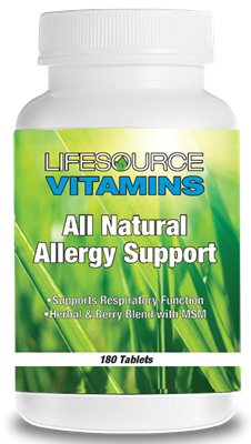 Allergy Support - NEW VALUE SIZE 180 Tablets - All Natural