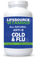 Cold/Flu Support - Anti-B - All Natural & Safe - 90 Caps - Proprietary Formula