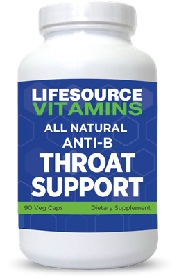 Throat Support - Anti-B - All Natural & Safe - 90 Caps - Proprietary Formula