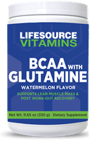 BCAA 5,000 - Branched Chain Amino Acids with Glutamine - Watermelon Flavor Powder 11.65 oz