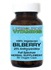 Bilberry (Organic) Leaf - 250 mg -w/ Bilberry Leaf Extract -50 mg - 60 Vegetarian Capsules