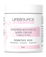 Whipped Botanical Body Cream- Cranberry & Shea- 8 oz - Psoriasis, Eczema, & Rosacea